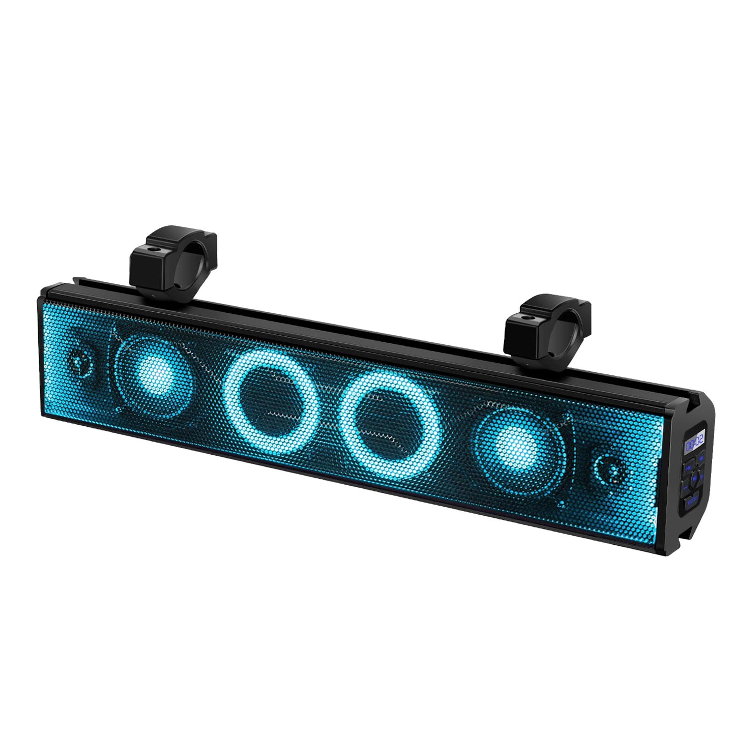 UTV/ATV 26 Inch Soundbar 4-Speaker Waterproof Bluetooth with Multicolor LED Lighting