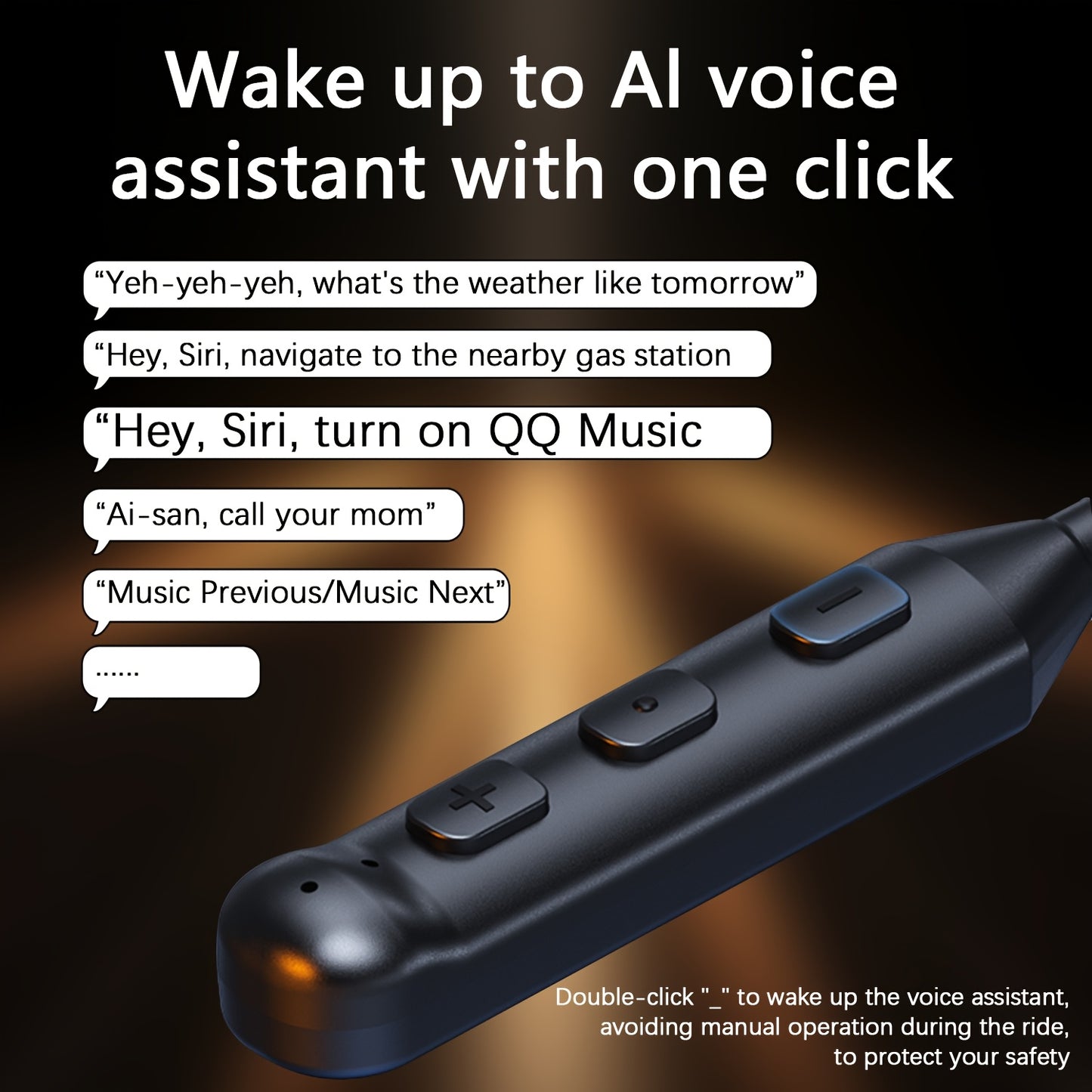 PUREVOX Wireless Motorcycle Helmet Speaker with Auto-Answer Long Battery Life Noise Cancelling Stereo Sound