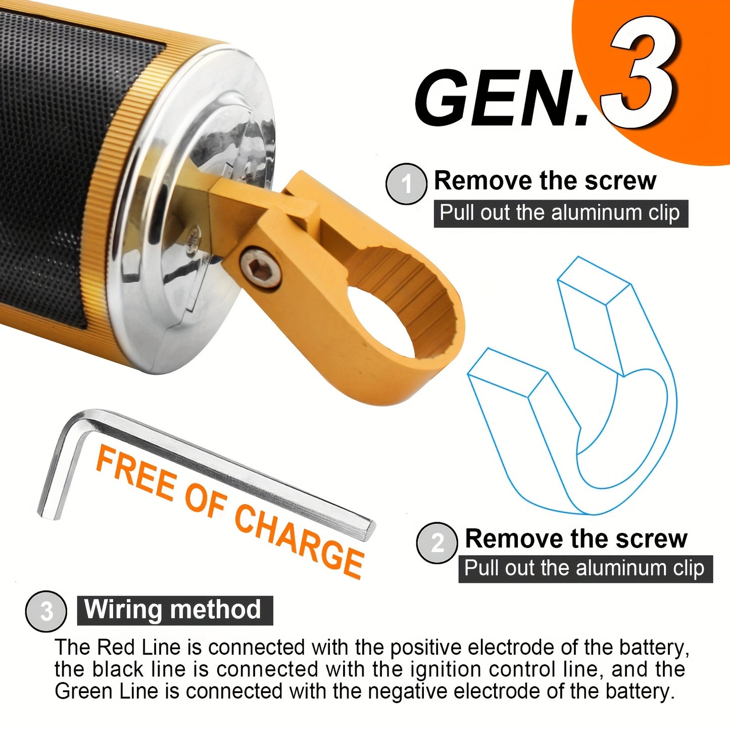 PUREVOX Motorcycle Handlebar Stereo Speakers Wireless MP3 Player with AUX-IN/USB/TF Card FM Radio