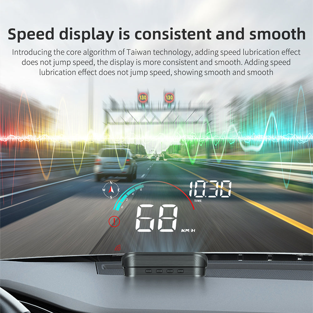 PUREVOX Windshield Speedometer Projector Digital GPS Speedometer with Speed Overspeed Heads Up Display for Cars Suitable and All Vehicles