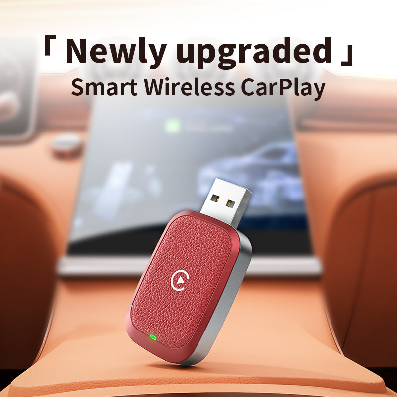Mini Wireless Adapter for Smartphone Auto Convert Wired to Wireless Car Play Adapter (Orange)