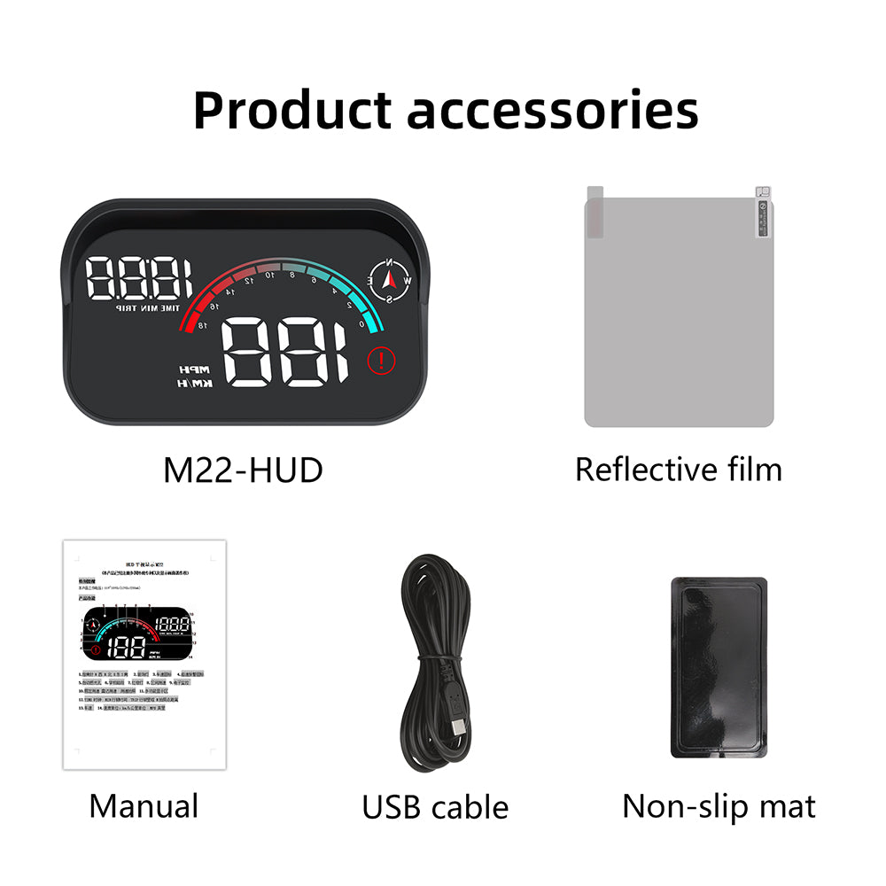 PUREVOX Windshield Speedometer Projector Digital GPS Speedometer with Speed Overspeed Heads Up Display for Cars Suitable and All Vehicles