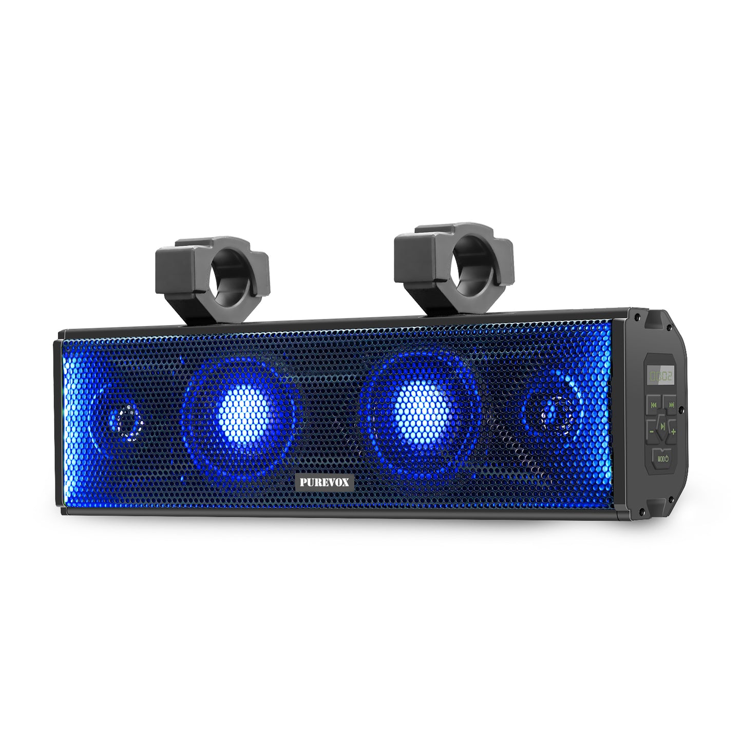 UTV/ATV 17 Inch Soundbar 4-Speaker Waterproof Bluetooth with Multicolor LED Lighting