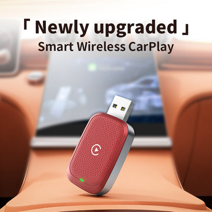 Mini Wireless Adapter for Smartphone Auto Convert Wired to Wireless Car Play Adapter (Orange)